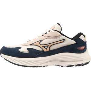 Men's Mizuno Wave Rider Beta Trainers In White Navy - Maat 42