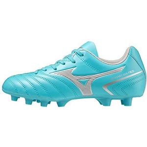Mizuno Unisex Kinder Monarcida Neo Ii Select Jr Voetbalschoen, Blauw Curacao Sneeuwwitje Rood Bruin Satijn, 33 EU
