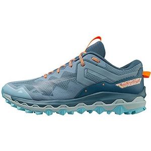 Mizuno Heren Wave Mujin 9 Trail Running schoen, Provinciaal Blauw/Baby Blauw/Licht Oranje, 6.5 UK, Provinciaal Blauw Baby Blauw Licht Oranje, 40 EU