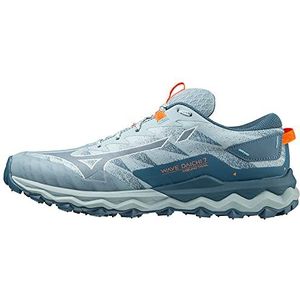 Mizuno Wave Daichi 7 Trail Running Schoen voor heren, Vergeet me niet provinciaal blauw licht oranje, 43 EU