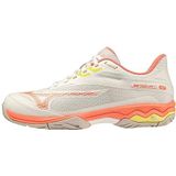 Mizuno Vrouwen Wave Exceed Light 2 Tennis, Snwwht Fcoral Sspring, 38 EU