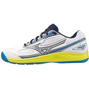 Mizuno Unisex Break Shot 4 AC Tennis, Wht/DrssBlue/SSpring, 5 UK, Wht Drssblue Sspring, 38 EU