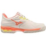 Tennisschoen Mizuno Women Wave Exceed Light 2 Snow White Fusion Coral Sulphur Spring-Schoenmaat 42