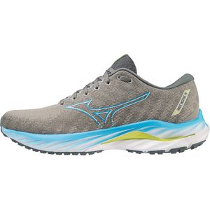 Mizuno WAVE INSPIRE 19 Hardloopschoenen GGray/JBlauw/Bolt2Neon Heren Maat 47