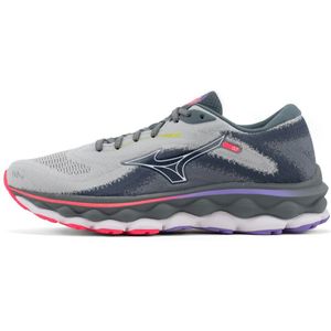 Mizuno WAVE SKY 7 Hardloopschoenen PBlauw/Wit/H-VRoze Dames Maat 40