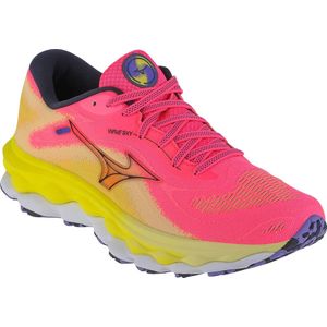 Mizuno Wave Sky 7 Running Shoes Geel,Roze EU 38 Vrouw