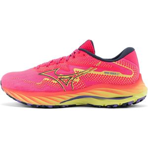 Mizuno Wave Rider 27 Hardlopen Dames, H Vpink Oblue Lichtgevend, 42 EU