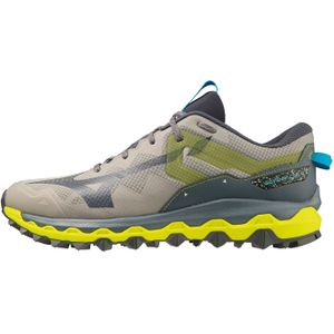 Mizuno Wave Mujin 9 Trailloopschoen voor heren, Ggrey Oblue Bolt2 Neon, 41 EU