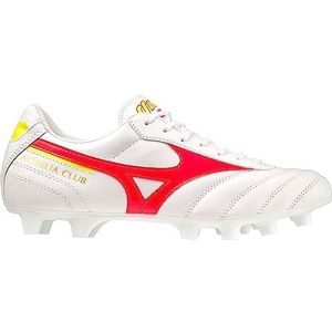 Mizuno Unisex Morelia II Club Voetbal, Wit/FCoral2/Bolt2, 6 UK, Witte Fcoral2 Bolt2, 39 EU