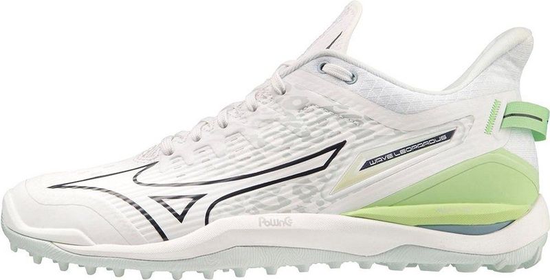 Mizuno Wave Leopardus - Hockeyschoenen - Off White - Lichtgroen - Zwart