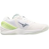 Mizuno Wave Stealth Neo (W) Sportschoenen voor dames, White Glacial Ridge Patinagroen, 40.5 EU