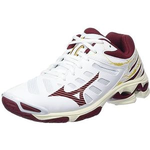 Mizuno Vrouwen Wave Voltage Volleybal Schoen, Wit Cabernet Mp Goud, 43 EU