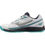 Mizuno - Break Shot Cs - Tennisschoenen - Wit - Rubberen Buitenzoal, EVA-Middenzool, Ademend Bovenwerk