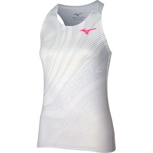 Mizuno Tank Top Charge Printed Dames Wit