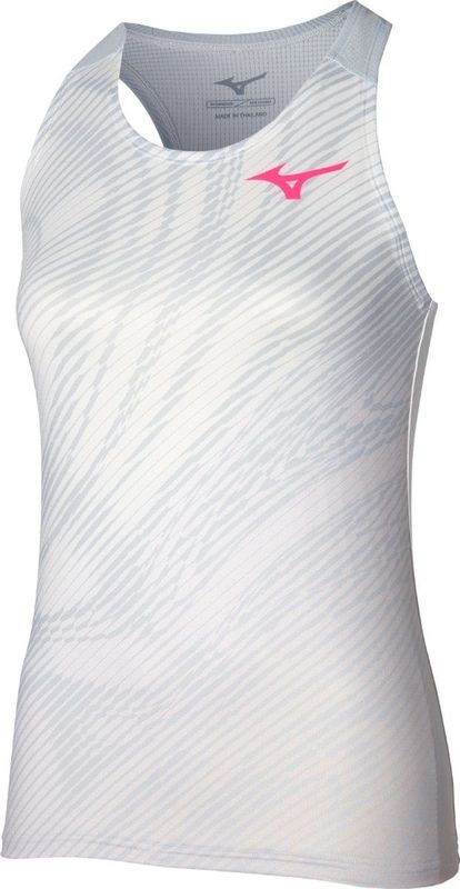 Mizuno Tank Top Charge Printed Dames Wit