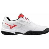 Tennisschoen Mizuno Junior Exceed Star CC White Radiant Red Black-Schoenmaat 36