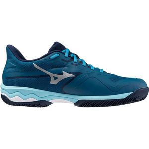 Mizuno - Wave Exceed Light 2 CC - Tennisschoen - Blauw - Wit - Synthetisch/Textiel