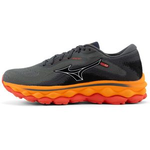 mizuno wave sky 7 grijs oranje heren hardloopschoenen