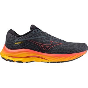 Mizuno, Schoenen, Heren, Veelkleurig, 42 EU, Oranje Sneakers Mesh Ontwerp Ronde Neus