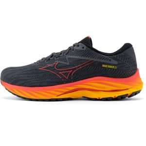 mizuno wave rider 27 grijs oranje heren hardloopschoenen