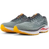 mizuno wave inspire 20 running shoes grey orange men s