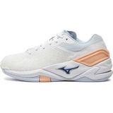 Mizuno Wave Stealth Neo - Indoorschoenen - Wit - Licht Oranje