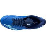 Mizuno WAVE LEOPARDUS Hockeyschoenen Mugen Blue/White/Estate Blue Dames/Heren
