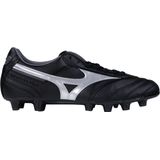 Mizuno Morelia II Pro Gras Voetbalschoenen (FG) Zwart Zilver