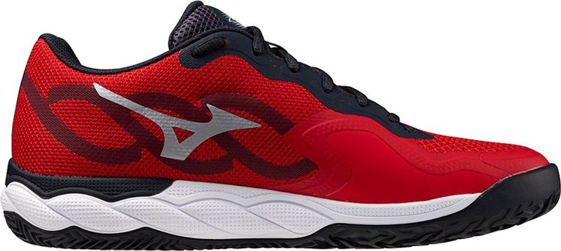 Mizuno - Wave Enforce Court - Padelschoen - Rood/Zwart - Synthetisch/Textiel