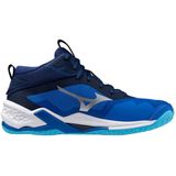 Mizuno - WAVE STEALTH NEO 2 MID - Handbalschoenen - Mugen Blue/White/Estate Blue
