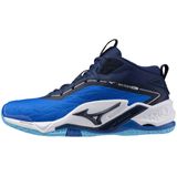 Mizuno - WAVE STEALTH NEO 2 MID - Handbalschoenen - Mugen Blue/White/Estate Blue