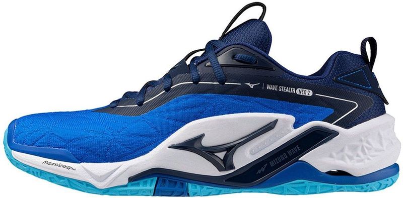 Mizuno - WAVE STEALTH NEO 2 - Handbalschoenen - Mugen Blue/White/Estate Blue - Dames/Heren