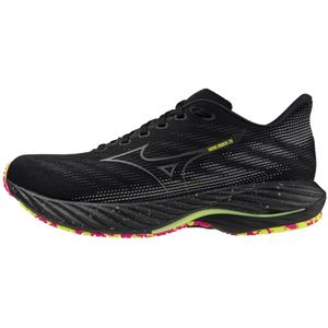 Mizuno - Wave Rider 28 - Unisex - Hardloopschoen - Zwart - Mesh