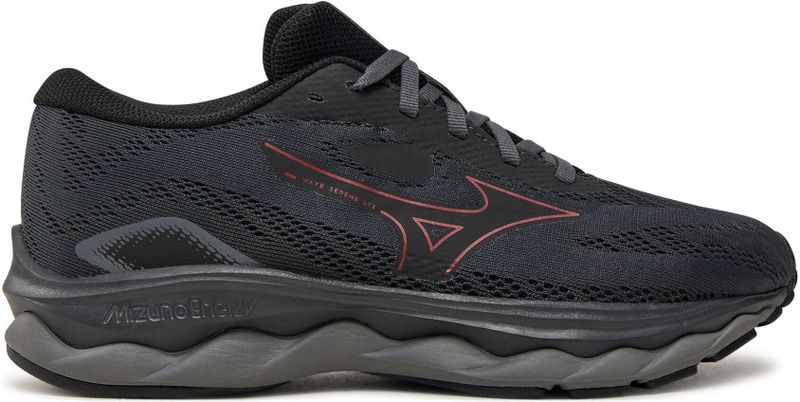Mizuno - WAVE SERENE GTX - Hardloopschoenen - Ebony/Rumba Red/Black