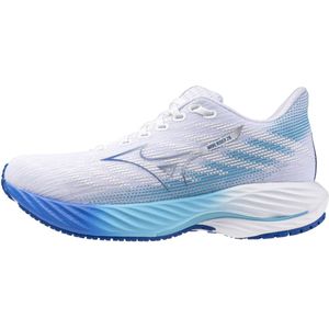 Mizuno WAVE RIDER 28 Hardloopschoenen Wit/mugen blue/river blue Dames Maat 37