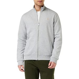 Farah Heren Vance Sweatshirt met volledige rits, lichtgrijs Marl, M