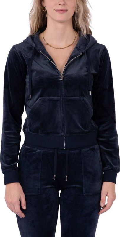 Juicy Couture - Robertson Classic Velour Zip Trough - Nachtblauw - Vest