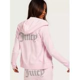 Juicy Couture - Robertson Tracktop met Broek - Kleur: Cherry Blossom - Materiaal: Diamante