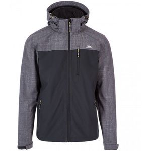 Trespass - Heren Abbott Softshell Jas (Zwart/Grijs)