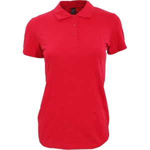 SOLS Dames/dames Perfect Pique Poloshirt met korte mouwen (Rood)