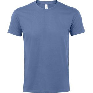 SOLS Heren Keizerlijke Zwaargewicht T-Shirt met korte mouwen (Blauw)