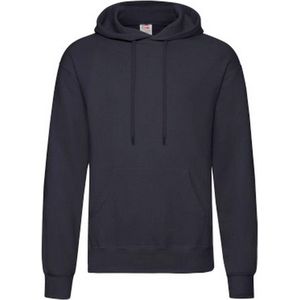 Fruit Of The Loom Unisex Volwassenen Klassiek Sweatshirt met capuchon (Donker Marine)