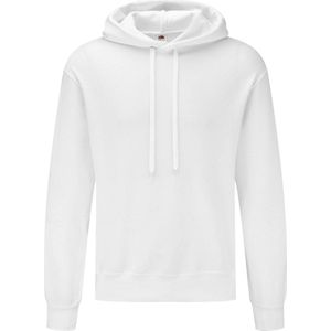 Fruit Of The Loom Volwassenen Unisex Klassiek basissweater Met Capuchon (Wit)