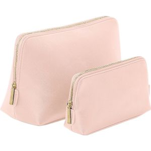 Bagbase - Kosmetikbeutel "Boutique" (M) (Hellrosa/Gold)