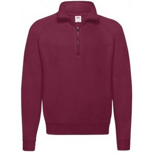 Fruit of the Loom Volwassenen Unisex klassiek sweatshirt met ritssluiting (Bordeaux)