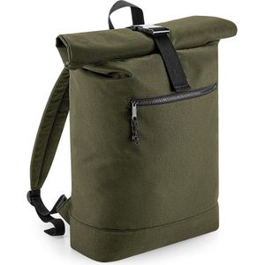 Bagbase Unisex Gerecyclede Roll-Top Rugzak (Militair Groen)