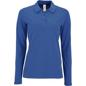 SOLS Dames/dames Perfecte Lange Mouw Pique Polo Shirt (Koningsblauw)
