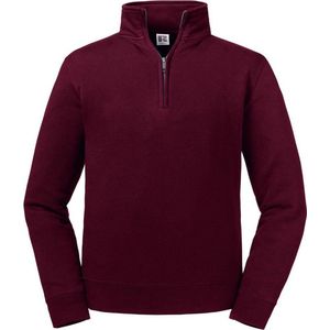 Russell - Authentieke Zip Neck Sweatshirt - Bourgondië - Heren