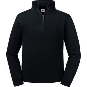 Russell - Authentieke Zip Neck Sweatshirt - Zwart - Heren