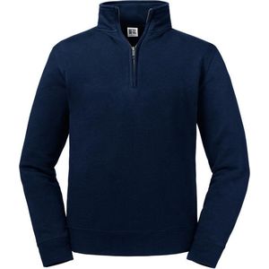 Russell Heren Authentieke Zip Neck Sweatshirt (Franse marine)